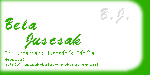 bela juscsak business card